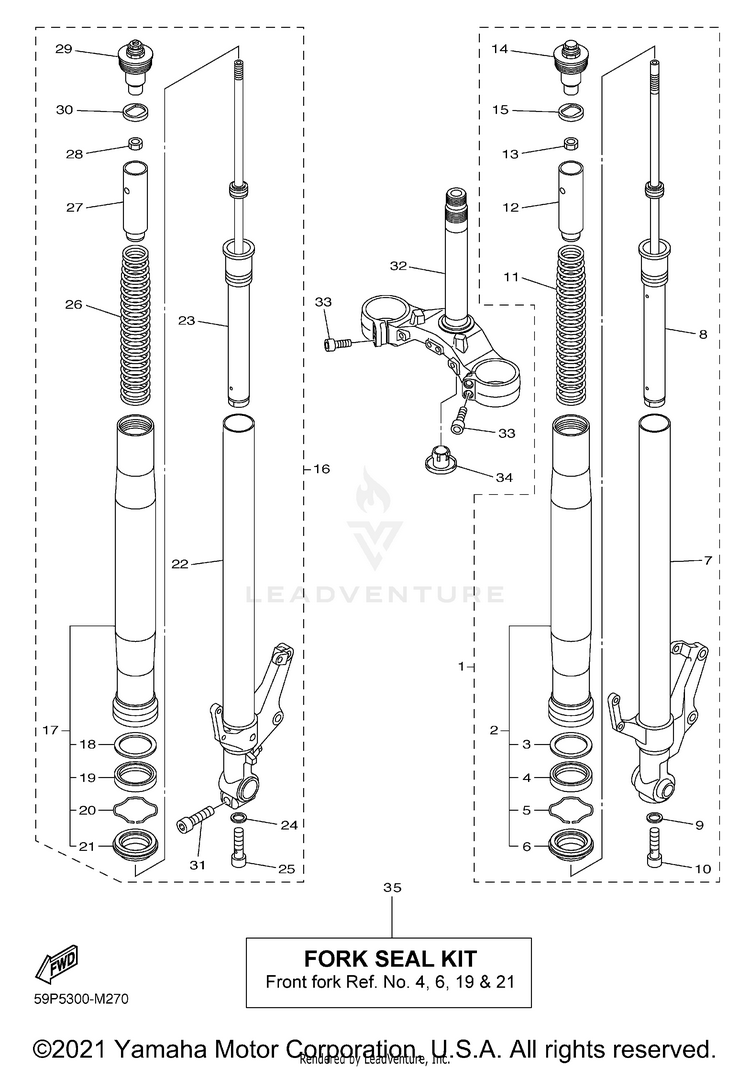 Front Fork Schematic