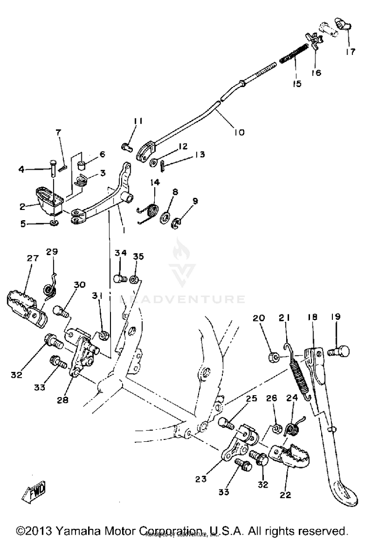 Stand - Footrest Schematic