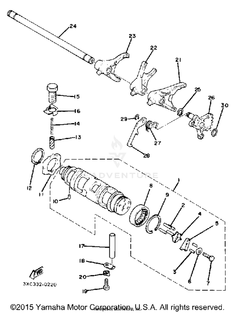 Shift Cam Fork Schematic