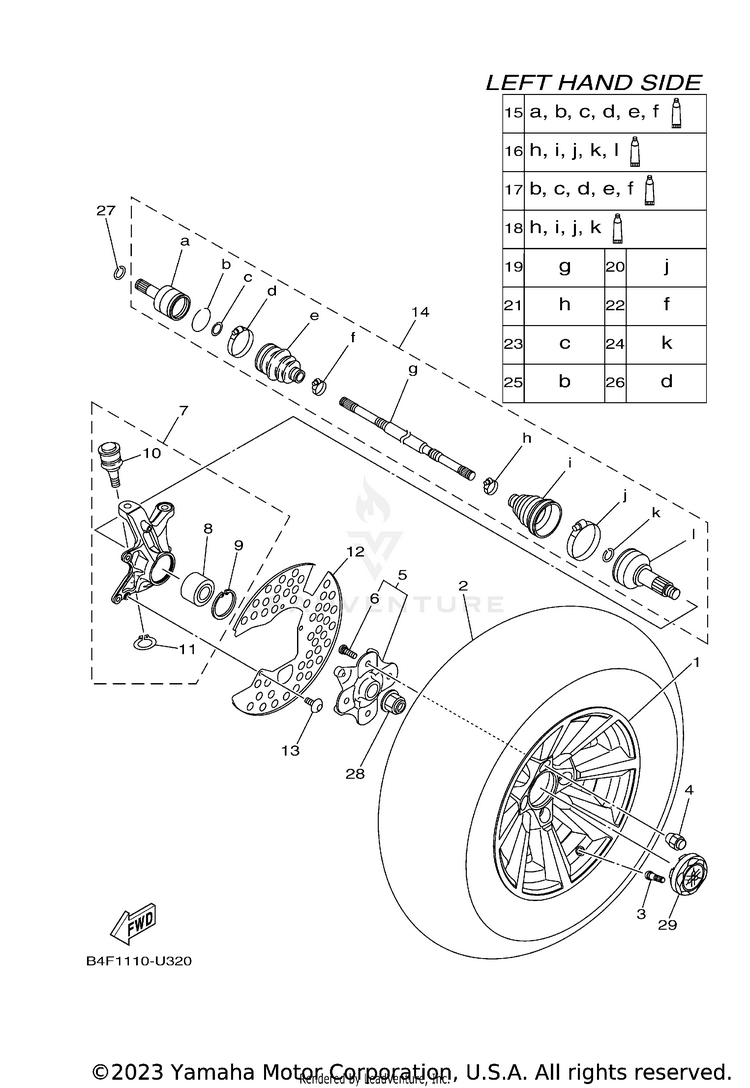Front Wheel Schematic