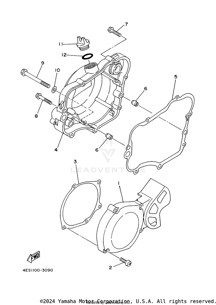 Crankcase Cover 1 Schematic