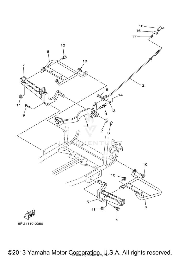 Stand Footrest Schematic