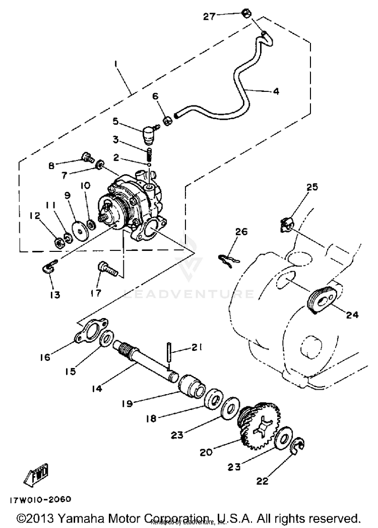 Oil Pump ENDURO - DT50A - 1990 Schematic