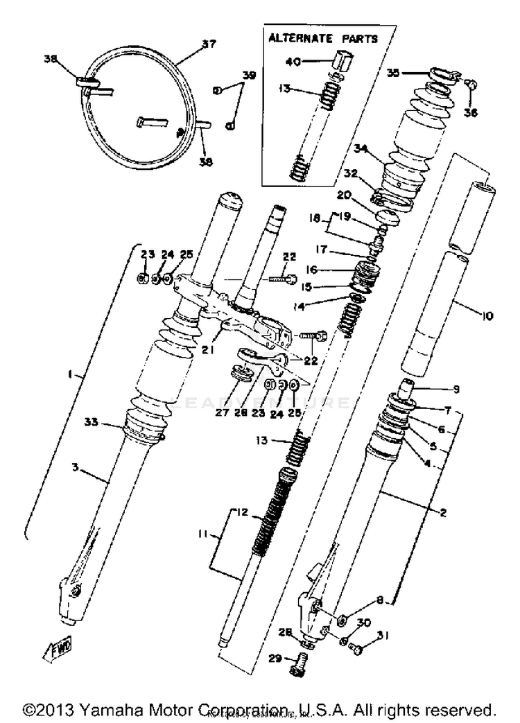 Front Fork Yz125f Schematic