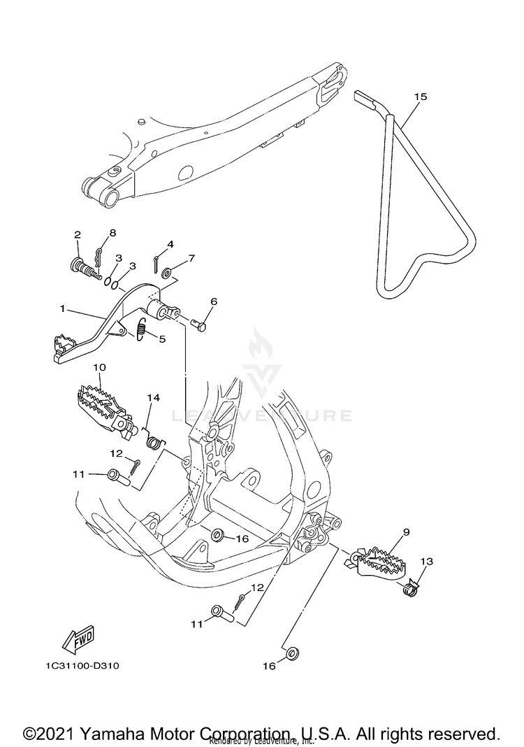 Stand Footrest Schematic