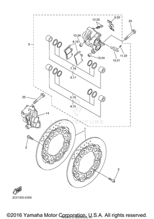 Front Brake Caliper Schematic
