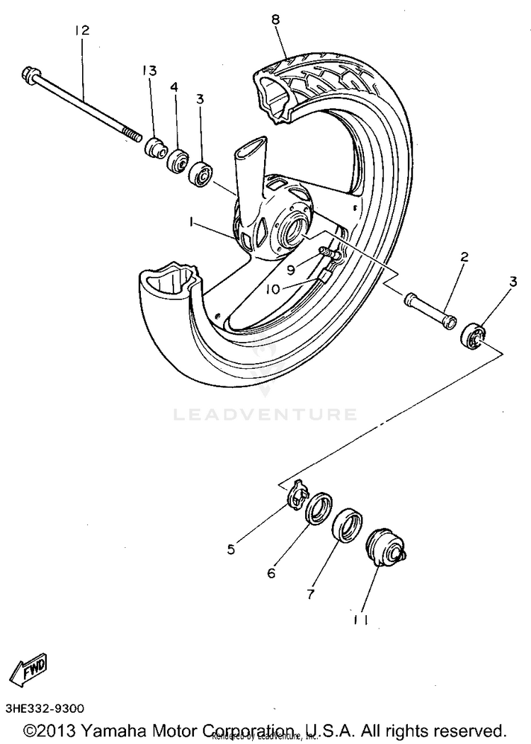 Front Wheel Schematic