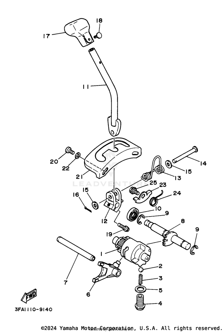 Shift Cam - Shift Fork Schematic