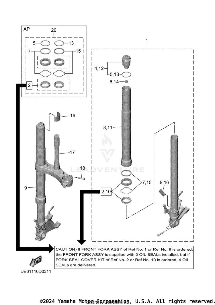 Front Fork Schematic