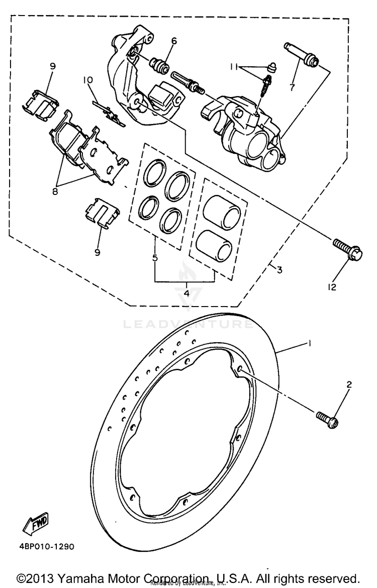 Front Brake Calper Schematic