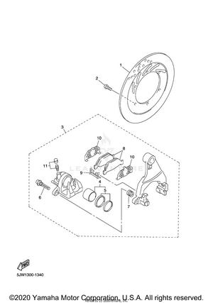 Rear Brake Caliper Schematic