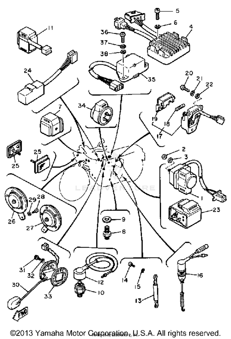 Electrical 2 XS1100H - 1981 Schematic