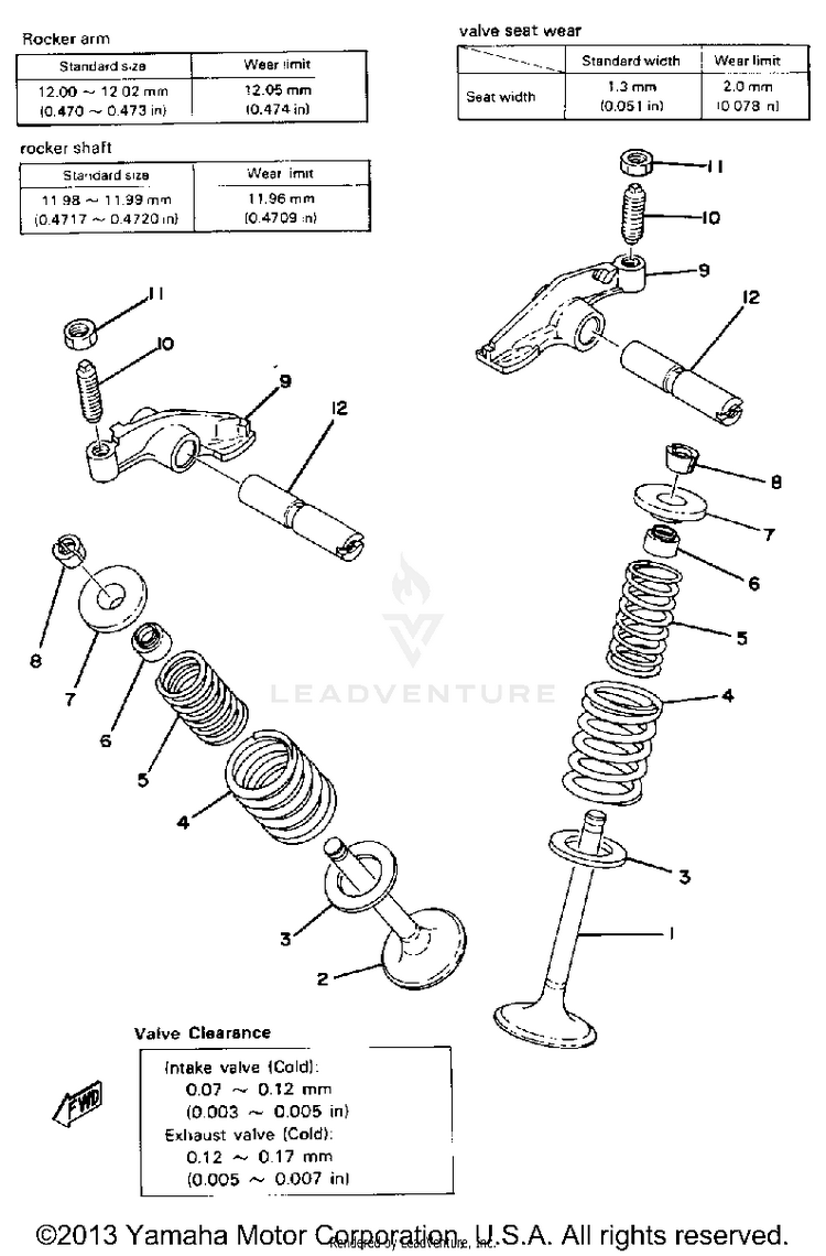 Valve - Rocker Arm Schematic