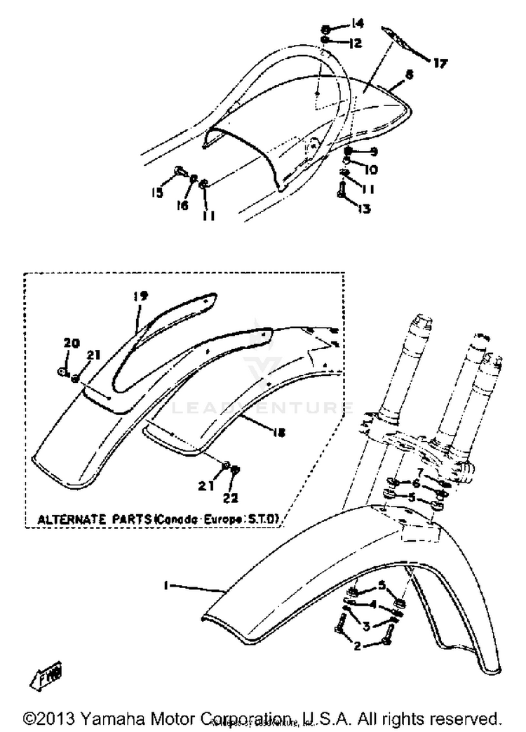 Front Fender-Rear Fender Schematic