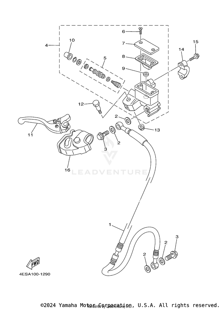 Front Master Cylinder Schematic