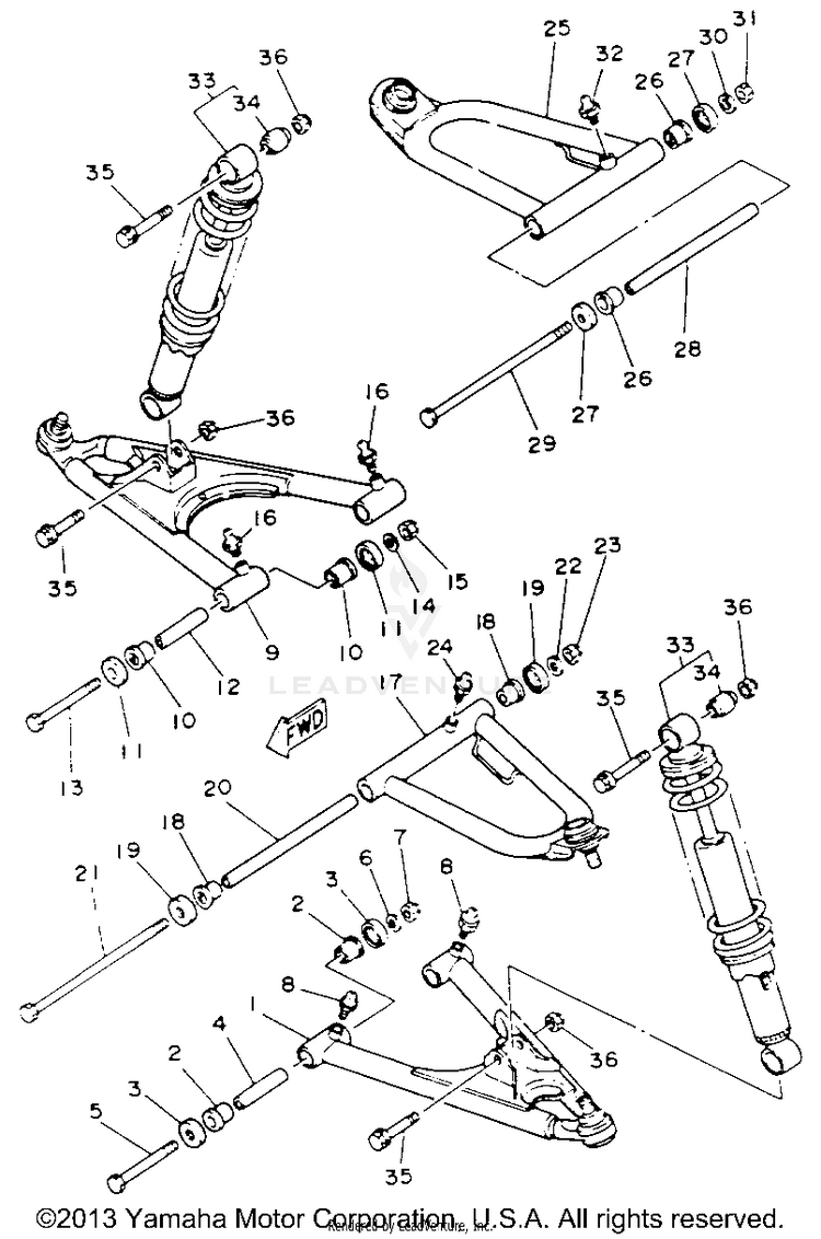 Front Suspension Wheel BLASTER - YFS200E_MN - 1993 Schematic