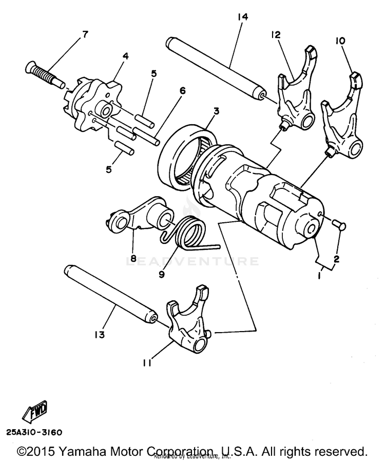 Shift Cam Fork Schematic
