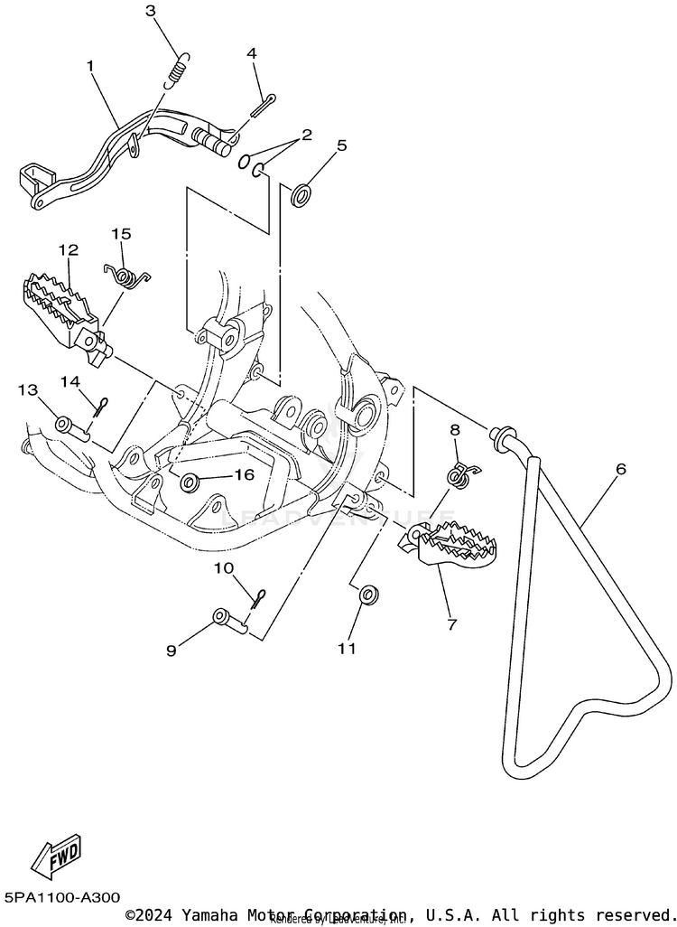 Stand Footrest Schematic