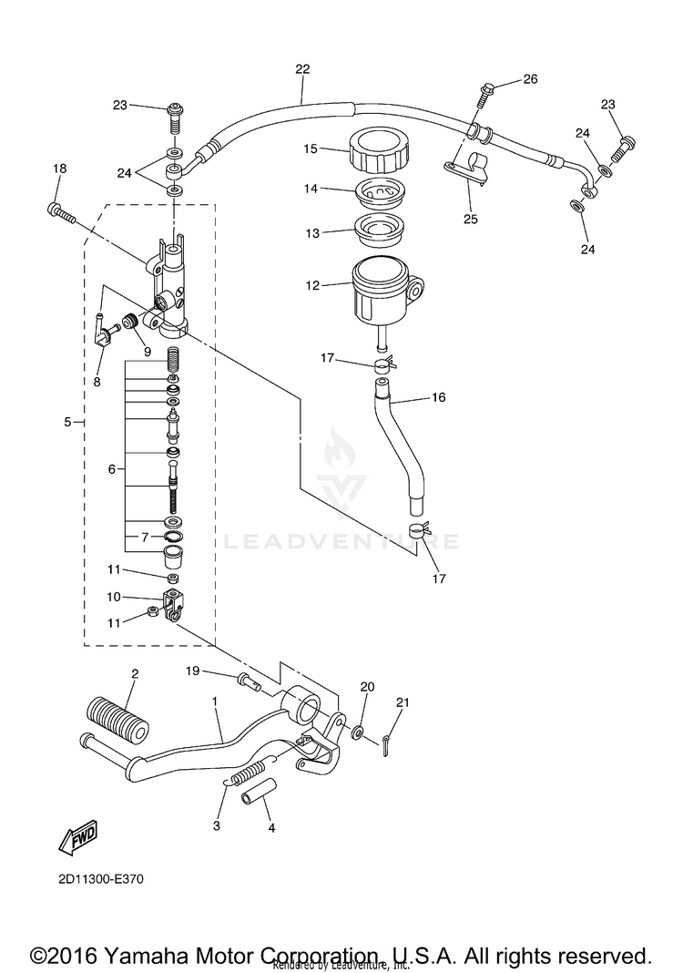Rear Master Cylinder Schematic