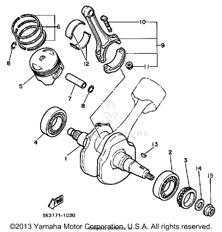 Crankshaft Piston Schematic