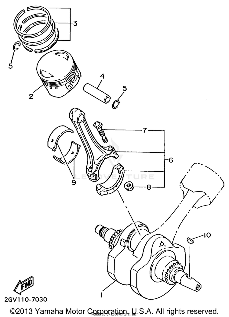 Crankshaft Piston Schematic