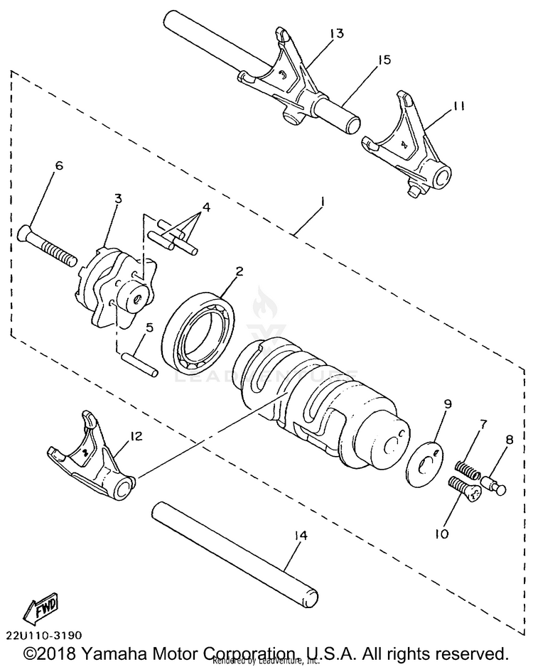 Shift Cam Fork Schematic