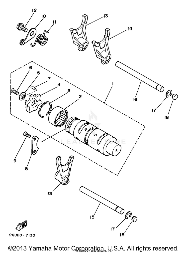 Shift Cam Fork Schematic