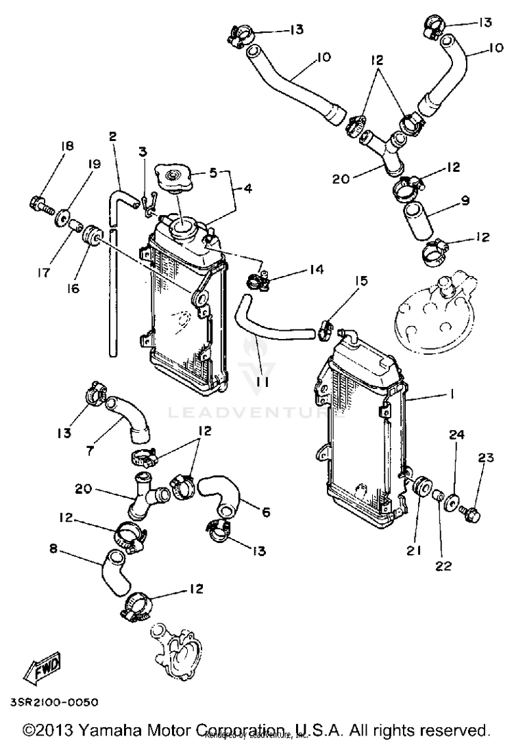 Radiator - Hose Schematic