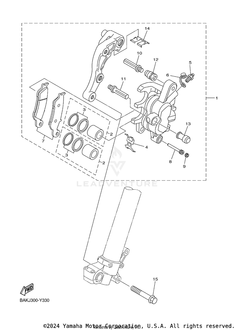 Front Brake Caliper Schematic