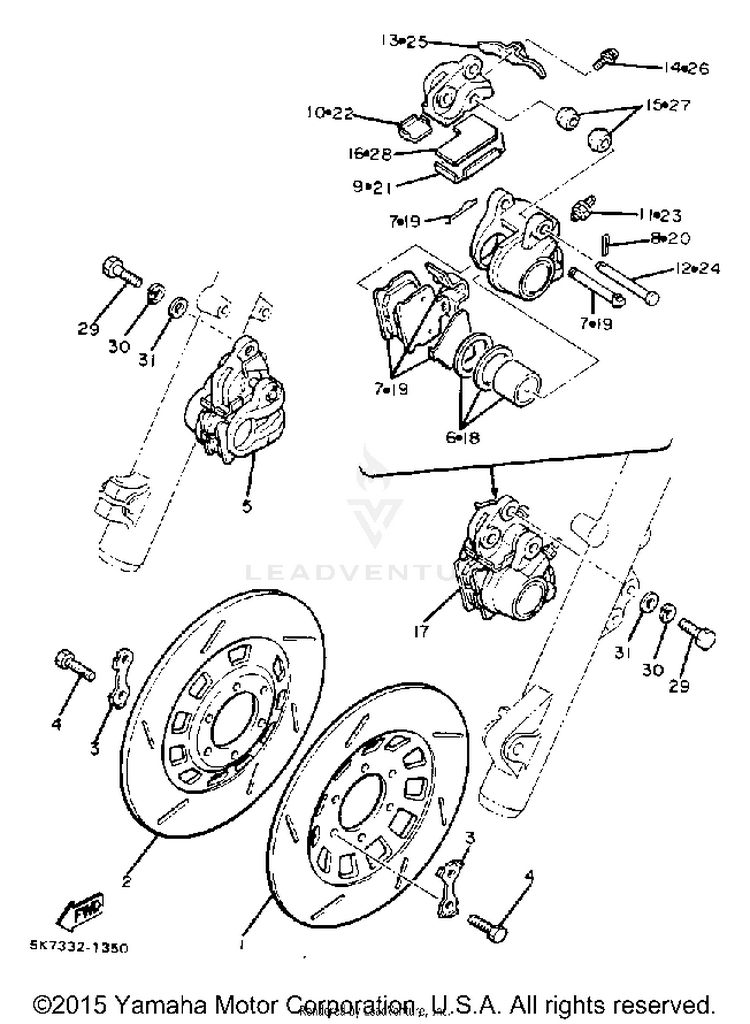 Front Brake Caliper Schematic