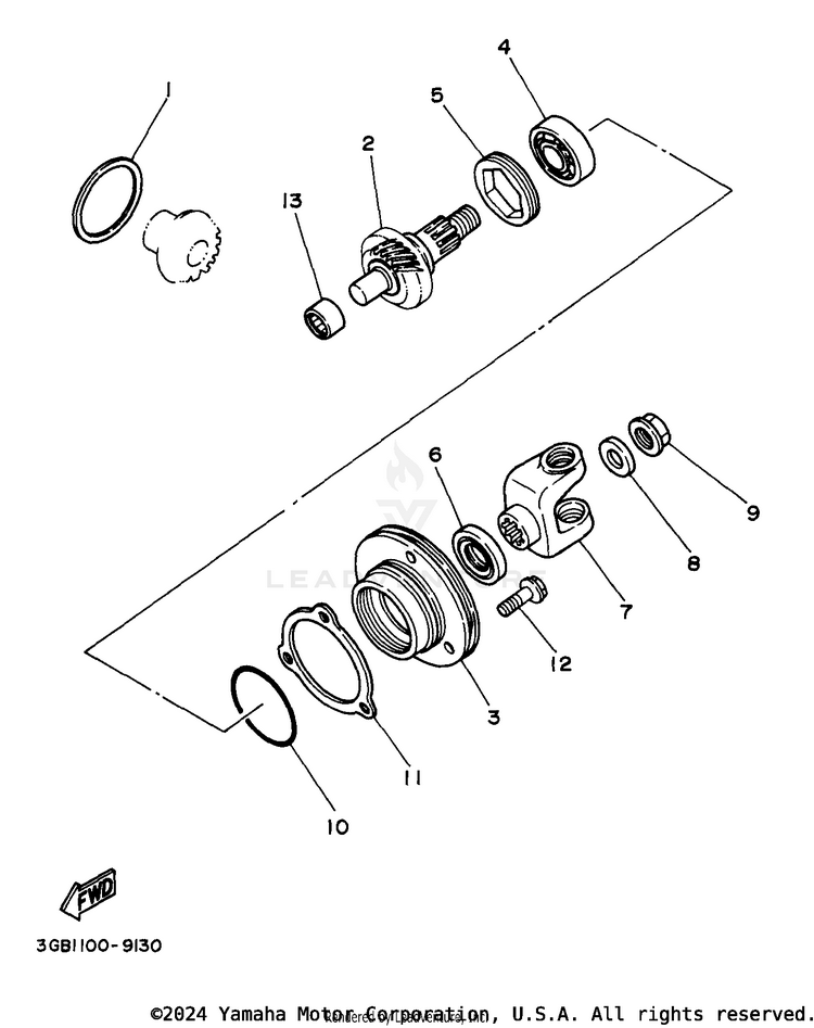 Middle Drive Gear Schematic