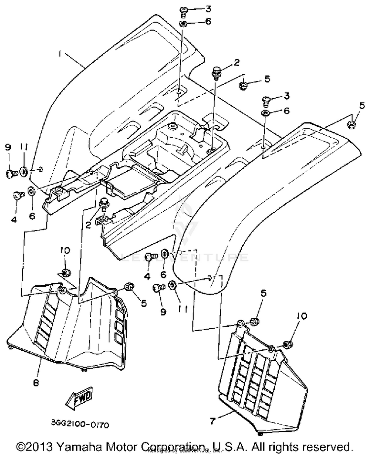 Rear Fender Schematic