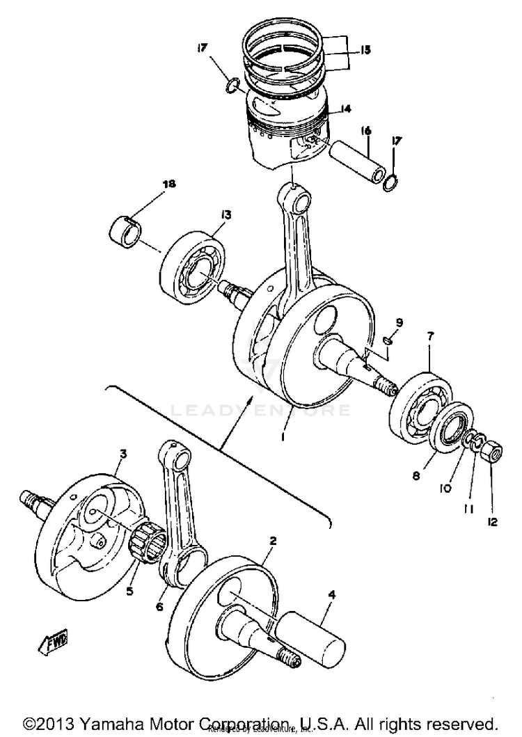 Crankshaft - Piston Schematic