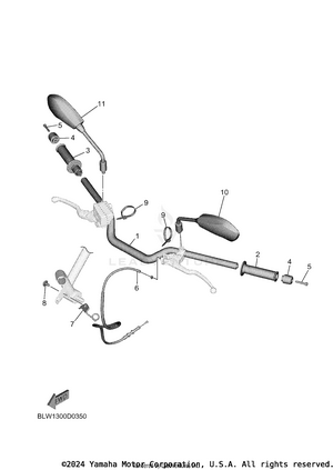 Steering Handle & Cable Schematic