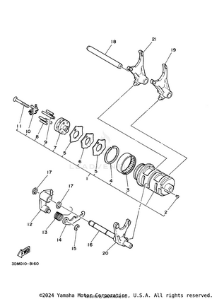 Shift Cam & Fork Schematic