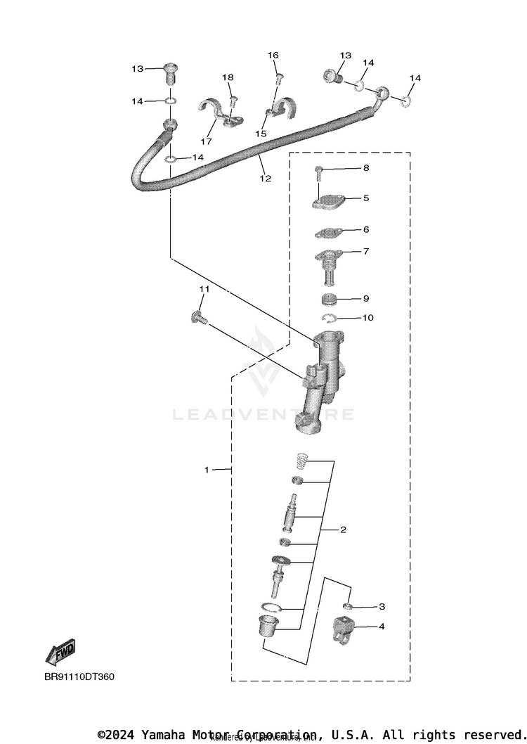Rear Master Cylinder Schematic