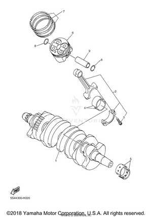 Crankshaft Piston Schematic