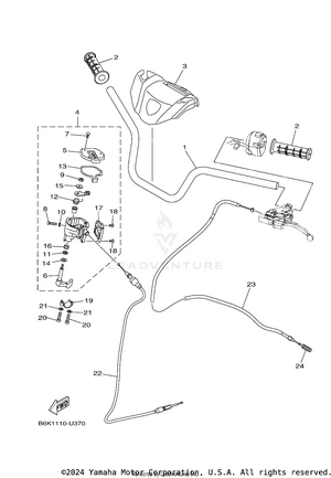Steering Handle & Cable Schematic
