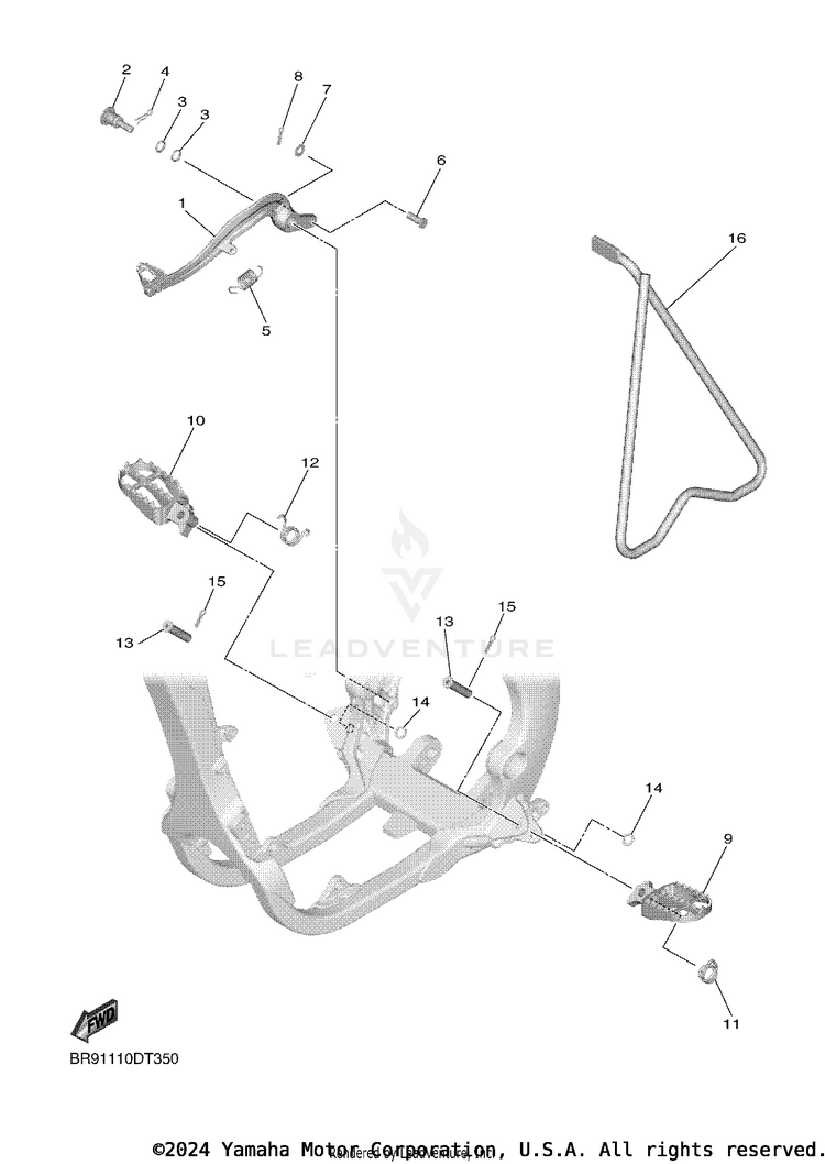 Stand & Footrest Schematic