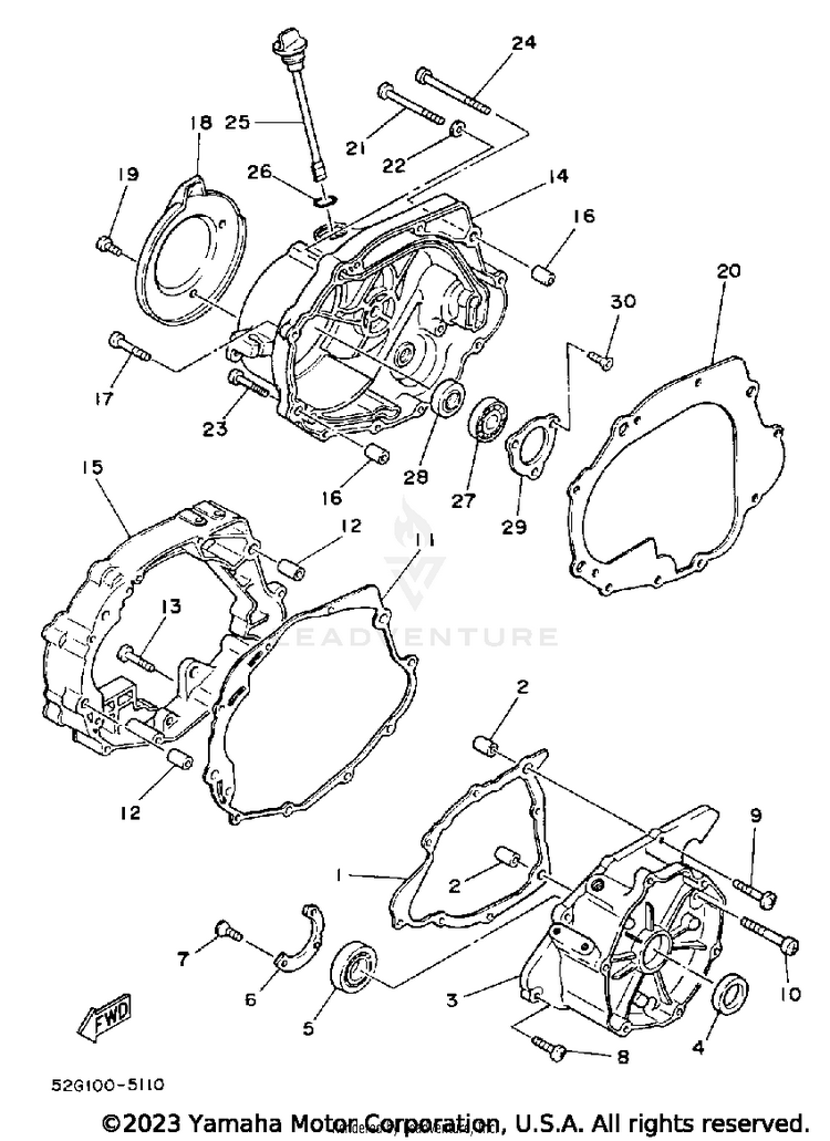 Crankcase Cover 1 Schematic
