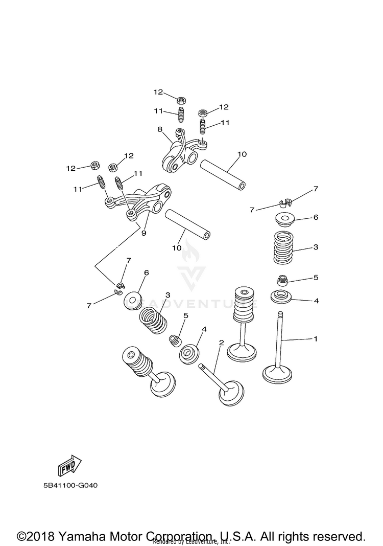 Valve RHINO 700 - YXR7FBGR - 2012 Schematic