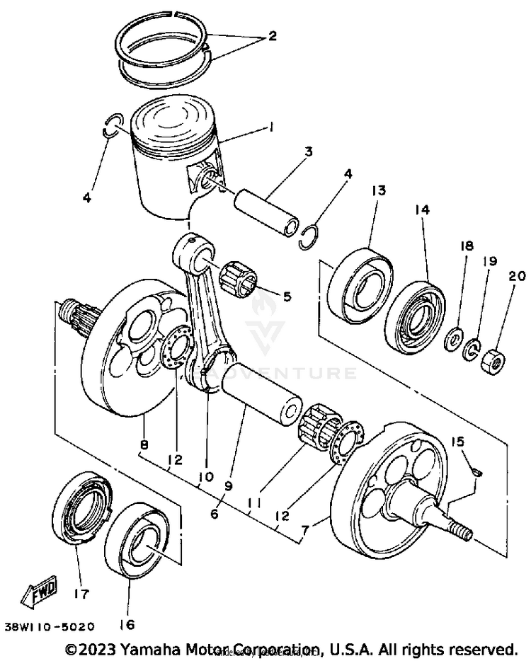 Crankshaft-Piston Schematic
