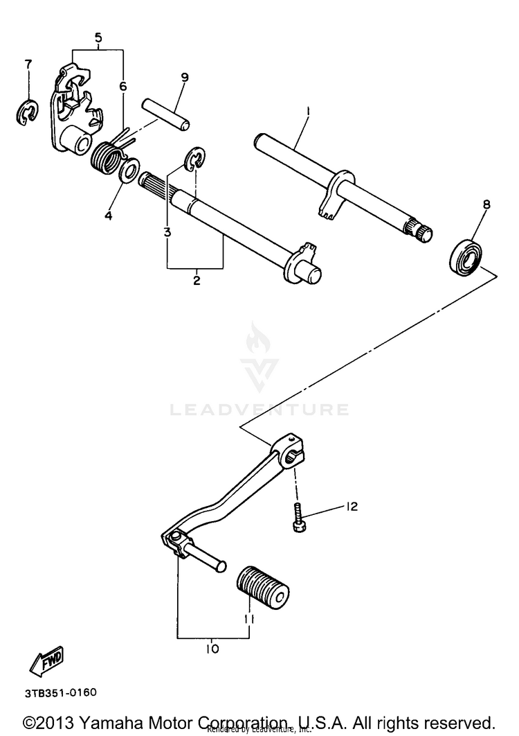 Shift Shaft Schematic