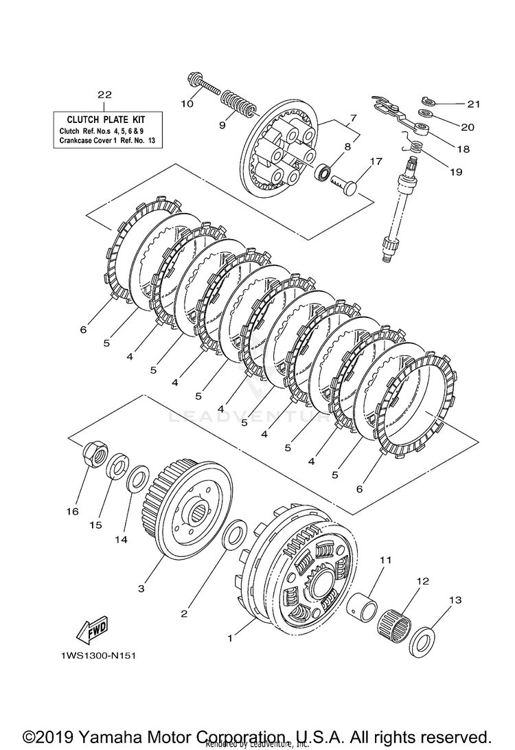 Clutch MT07 - MT07KCB - 2019 Schematic