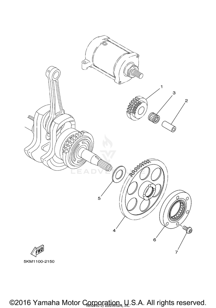 Starter Clutch GRIZZLY 600 METALLIC SILVER - YFM660FPS - 2002 Schematic