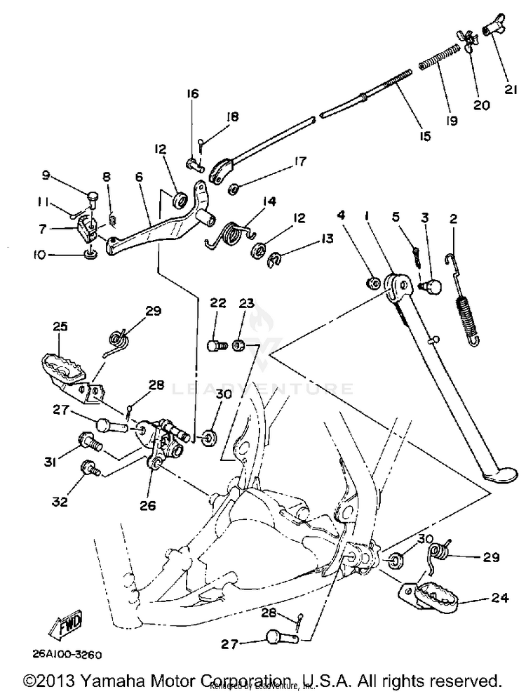 Stand-Footrest Schematic