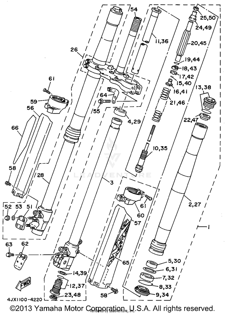Front Fork Schematic