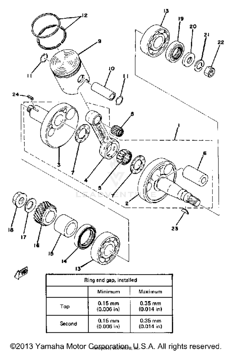 Crank - Piston GTMXE - 1978 Schematic