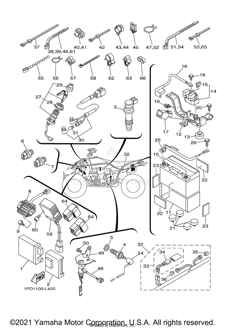 Electrical 1 YFZ450 - YFZ45DB - 2013 Schematic