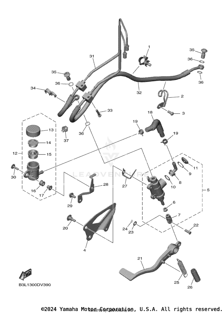 Rear Master Cylinder Schematic